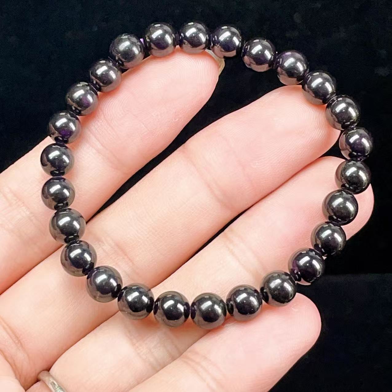 Yahoo! Yahoo!ショッピング(ヤフー ショッピング)PROME 天然石【一点物】高品質・希少鉱・再入荷困難・ミラーボール効果・濃紫・パープライト・紫鉱・ナビミア産・ブレスレット v58642
