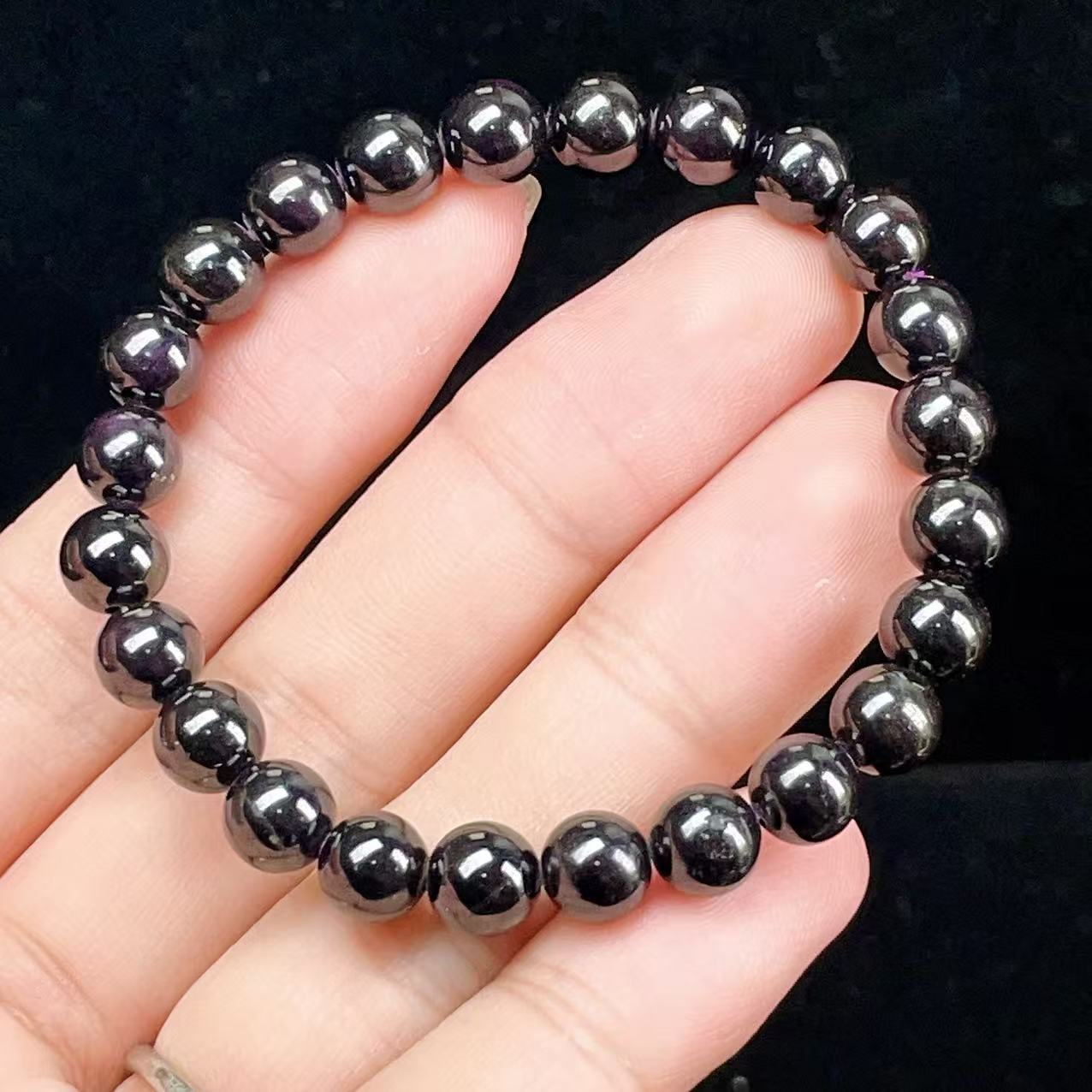 Yahoo! Yahoo!ショッピング(ヤフー ショッピング)PROME 天然石【一点物】高品質・希少鉱・再入荷困難・ミラーボール効果・濃紫・パープライト・紫鉱・ナビミア産・ブレスレット v58654
