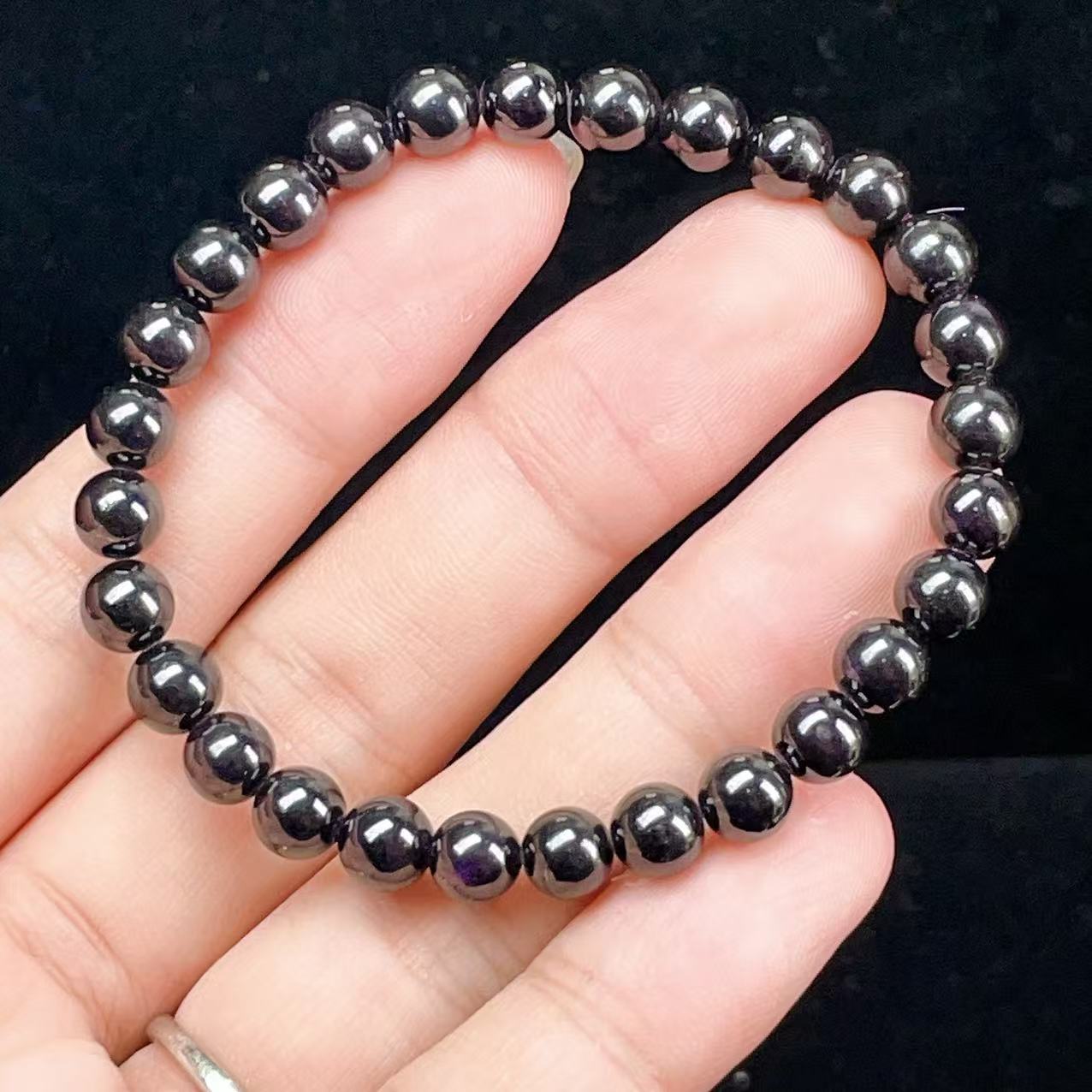 Yahoo! Yahoo!ショッピング(ヤフー ショッピング)PROME 天然石【一点物】高品質・希少鉱・再入荷困難・ミラーボール効果・濃紫・パープライト・紫鉱・ナビミア産・ブレスレット v58675