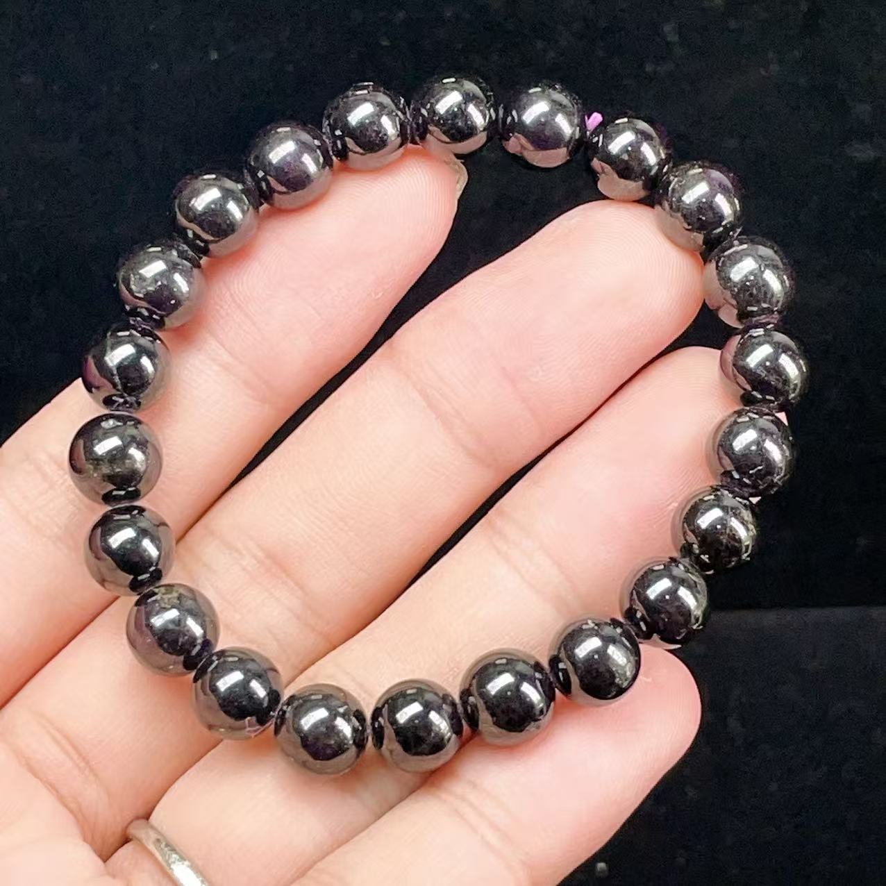 Yahoo! Yahoo!ショッピング(ヤフー ショッピング)PROME 天然石【一点物】高品質・希少鉱・再入荷困難・ミラーボール効果・濃紫・パープライト・紫鉱・ナビミア産・ブレスレット v58676
