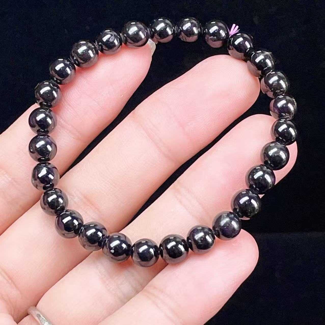 Yahoo! Yahoo!ショッピング(ヤフー ショッピング)PROME 天然石【一点物】高品質・希少鉱・再入荷困難・ミラーボール効果・濃紫・パープライト・紫鉱・ナビミア産・ブレスレット v58682