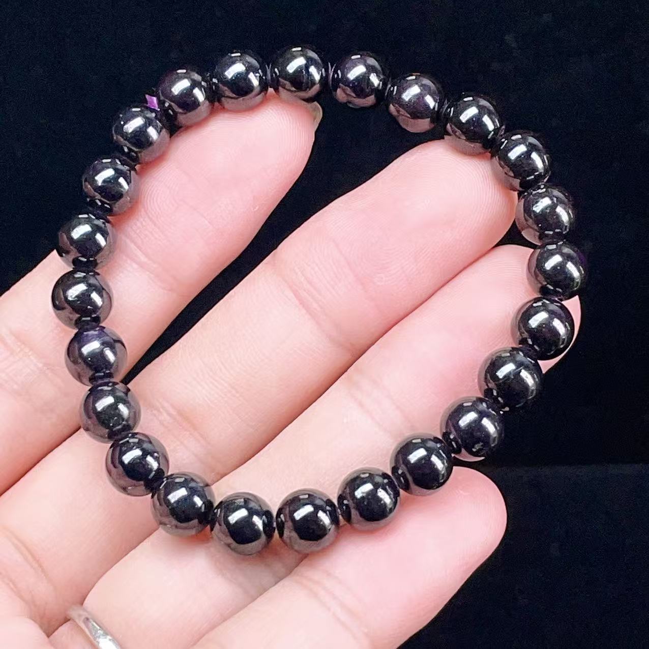 Yahoo! Yahoo!ショッピング(ヤフー ショッピング)PROME 天然石【一点物】高品質・希少鉱・再入荷困難・ミラーボール効果・濃紫・パープライト・紫鉱・ナビミア産・ブレスレット v58692