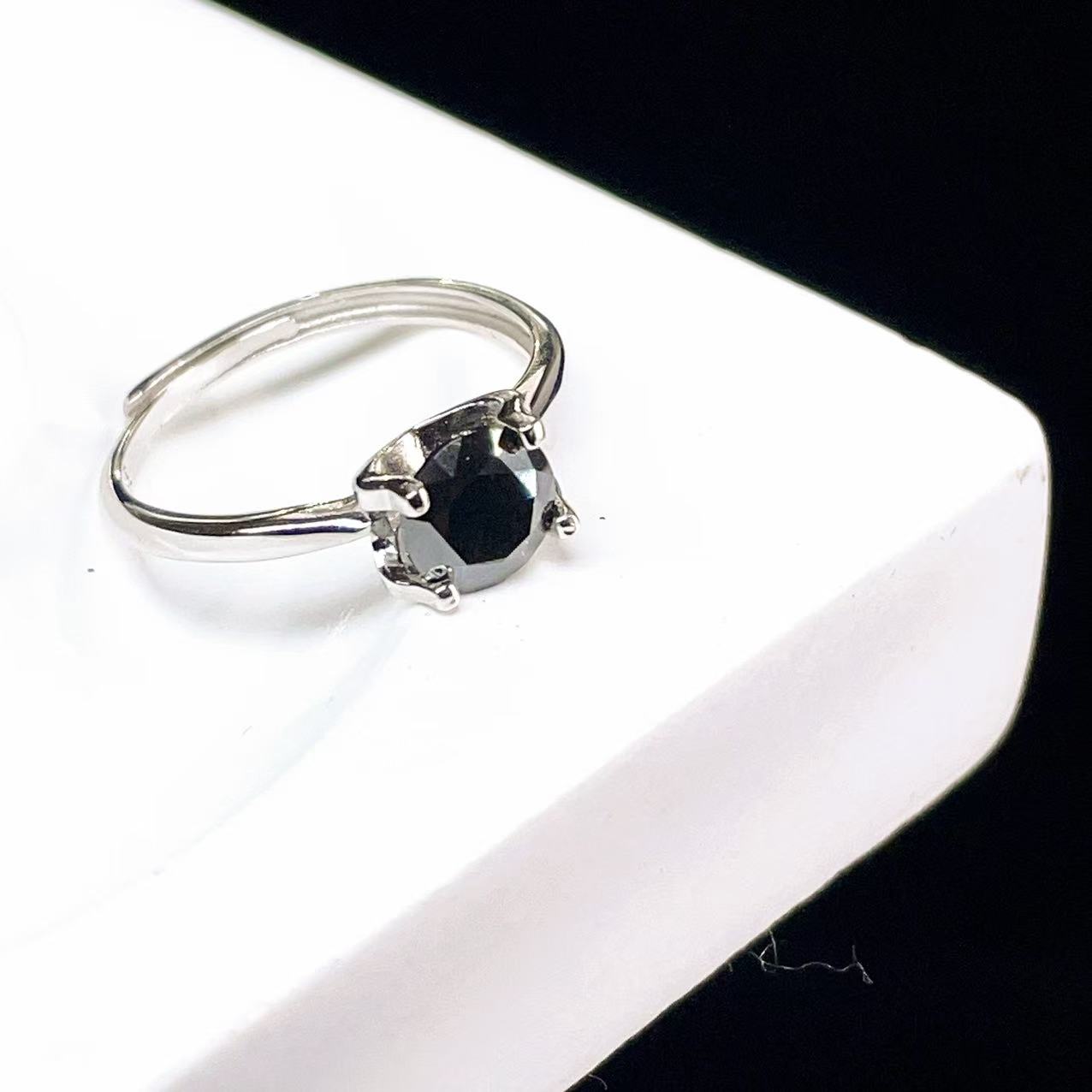 Yahoo! Yahoo!ショッピング(ヤフー ショッピング)PROME 天然石【一点物】高品質・限定・再入荷不可・ブラックモアサナイト・指輪・フリーサイズ・SILVER925製・シルバー・v59121
