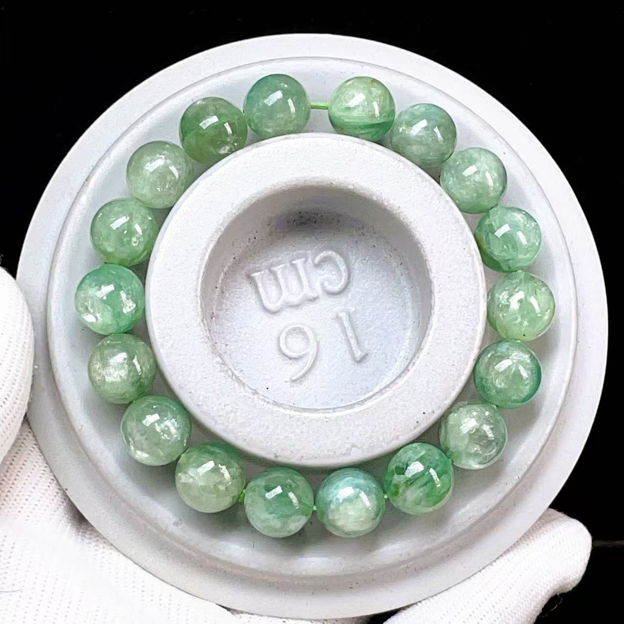 ★かな様★ ①★最高品質★超激レアグリーンマイカinクォーツ　ブレスレット かな様 ①最高品質超激レアグリーンマイカinクォーツ ブレスレット 1点