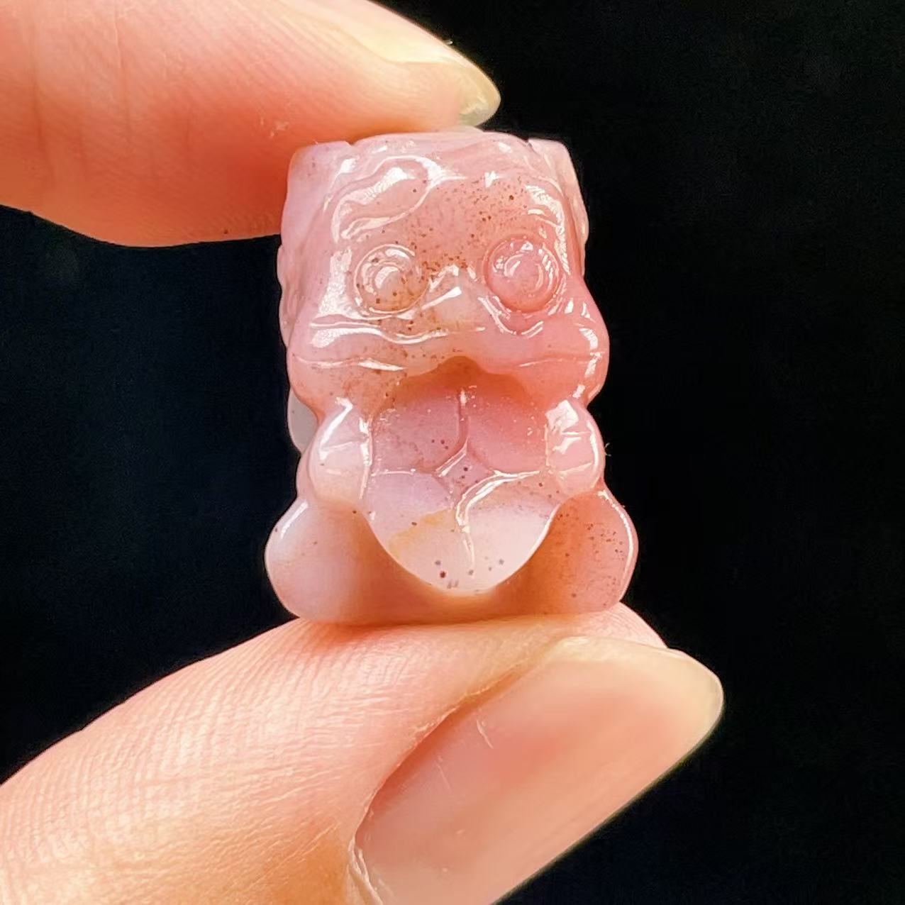 Yahoo! Yahoo!ショッピング(ヤフー ショッピング)PROME 天然石【一点物】高品質・ソルドソスアゲート・呑金獣・彫刻ビーズ・貫通穴あり・v59388