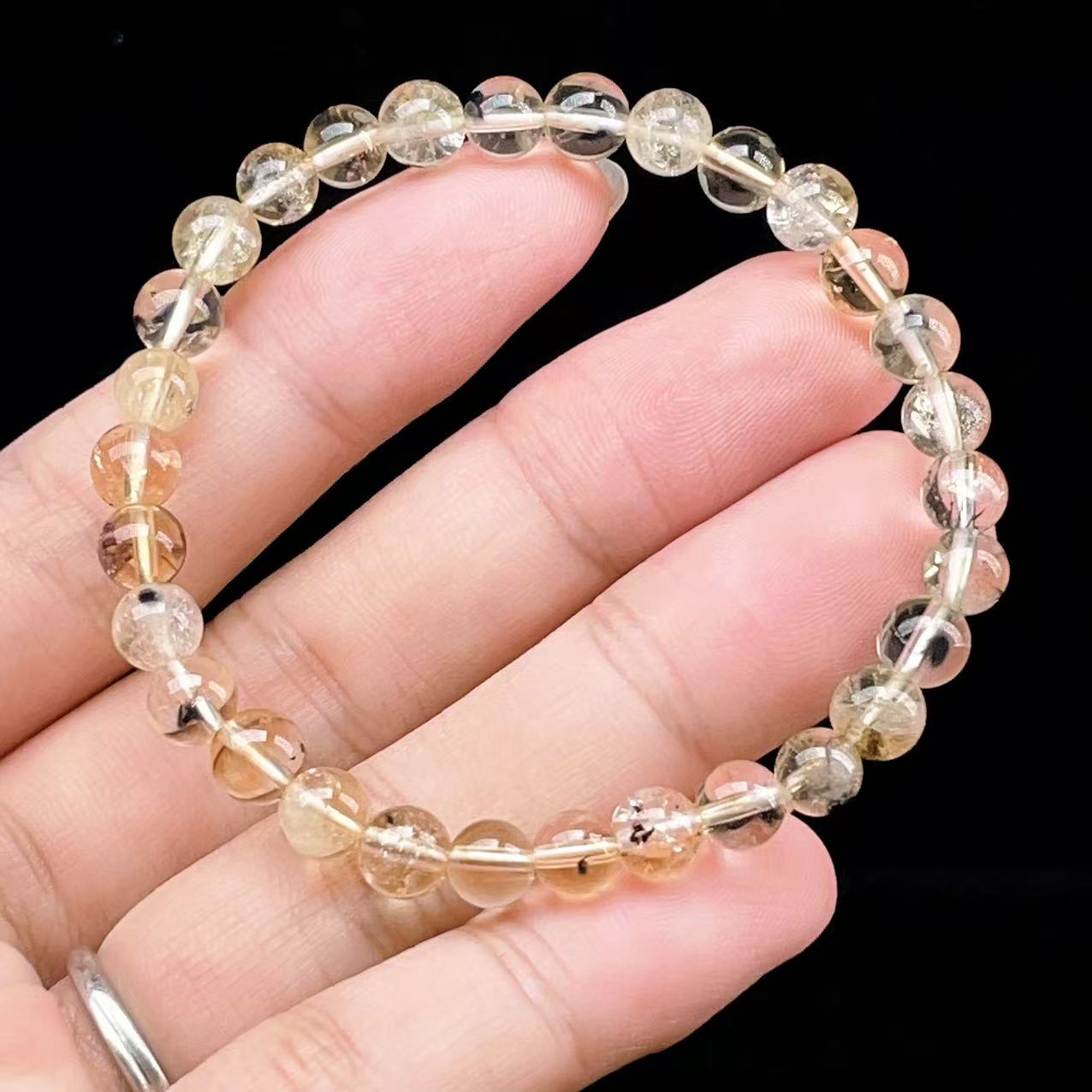Yahoo! Yahoo!ショッピング(ヤフー ショッピング)PROME 天然石【一点物】最高グレード・宝石質・ロマネシュ鉱・サイロメレーン・ロマネンサイトインシトリン・ブラジルのバイーア州産・ブレスレット  v59671