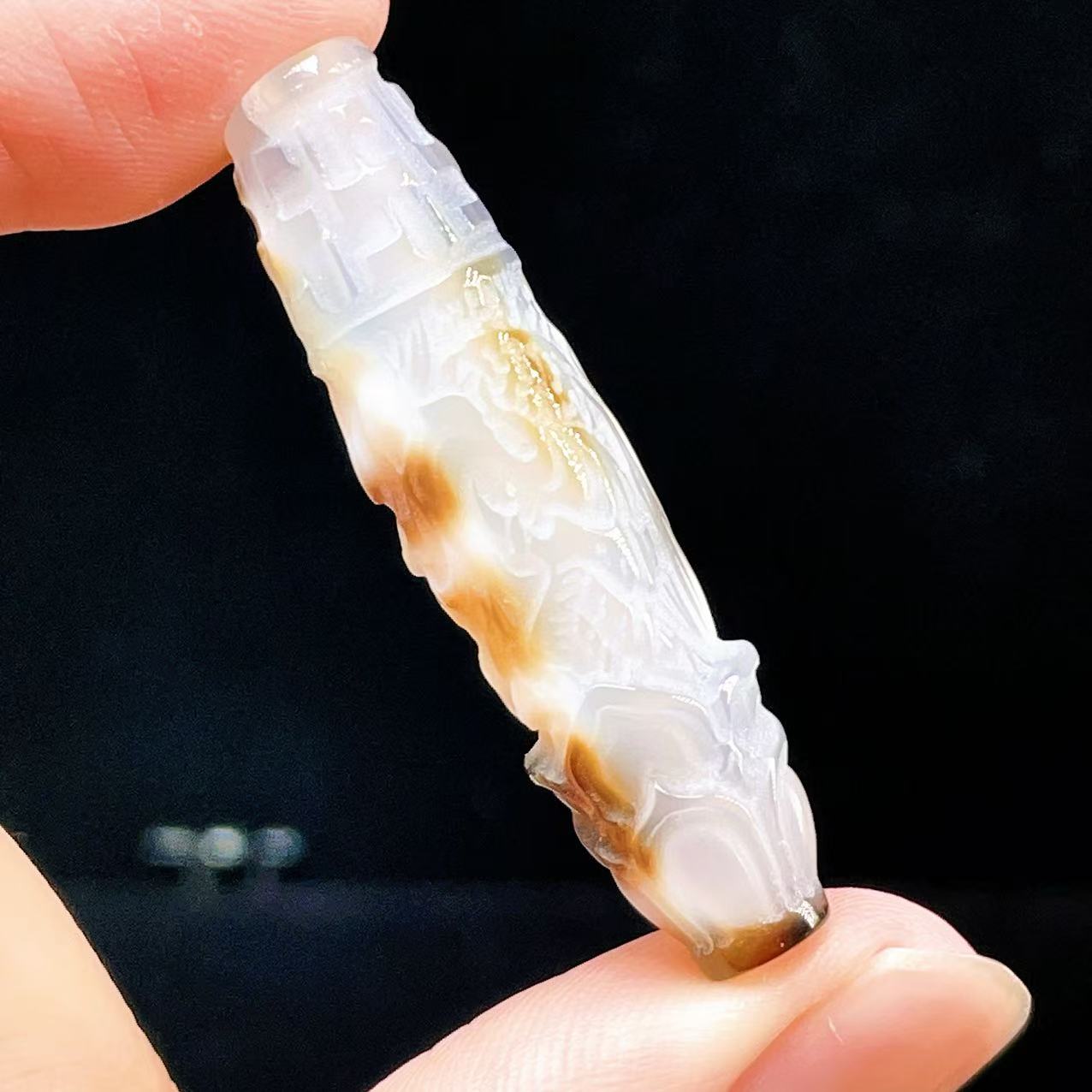 PROME 天然石【一点物】高品質・藏伝の古法製作・チベット天珠・瑪瑙天 