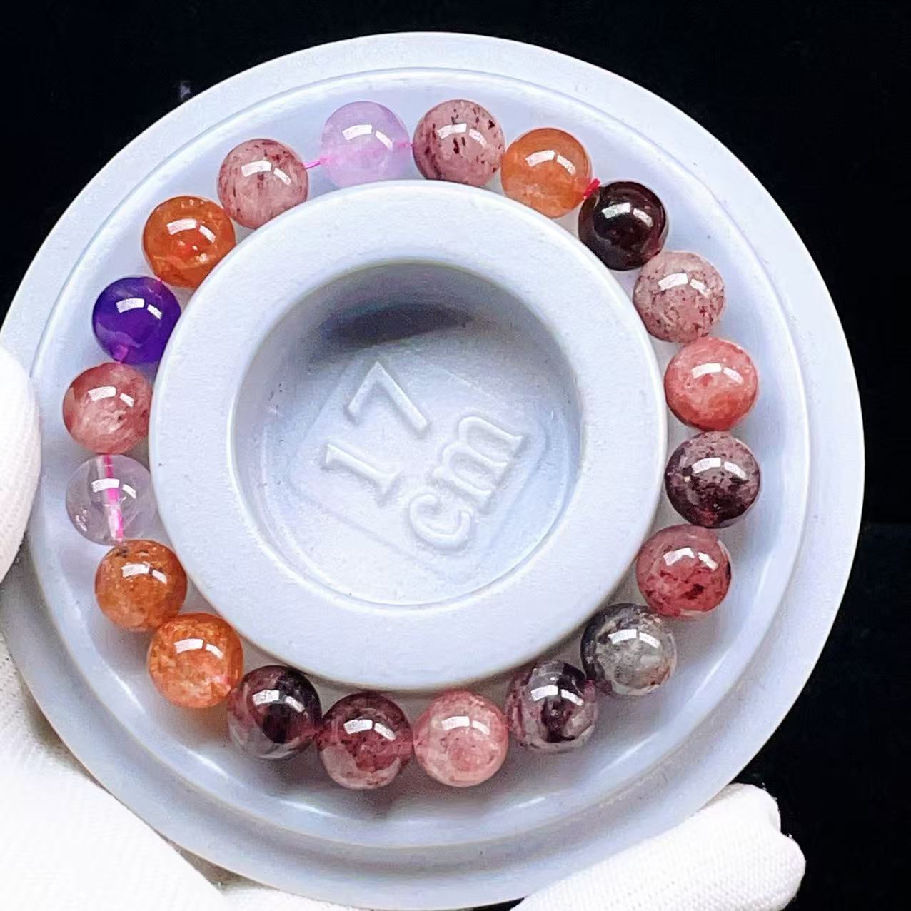 PROME 天然石【一点物】高品質・ストロベリークォーツ・アメジスト