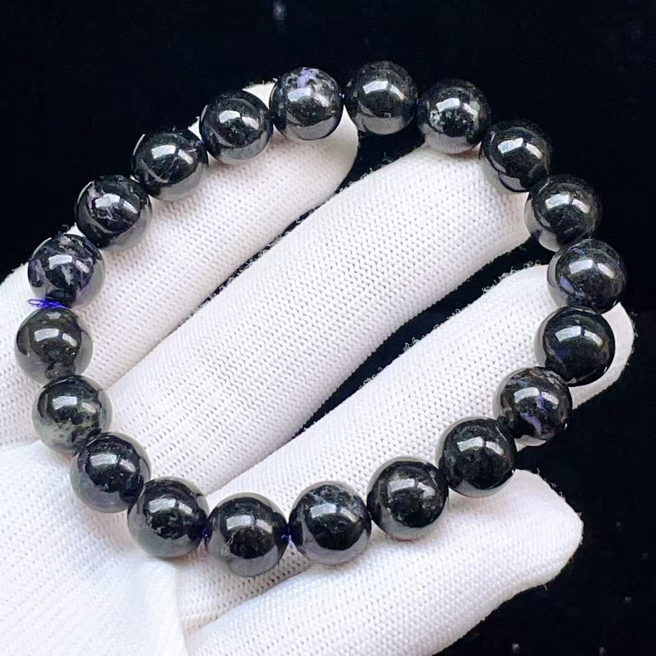 Yahoo! Yahoo!ショッピング(ヤフー ショッピング)PROME 天然石【一点物】希少鉱・再入荷困難・エジリン共生鉱・チャロアイト・ブラックチャロアイト・ロシア産・ブレスレット・ギフト用・v60078