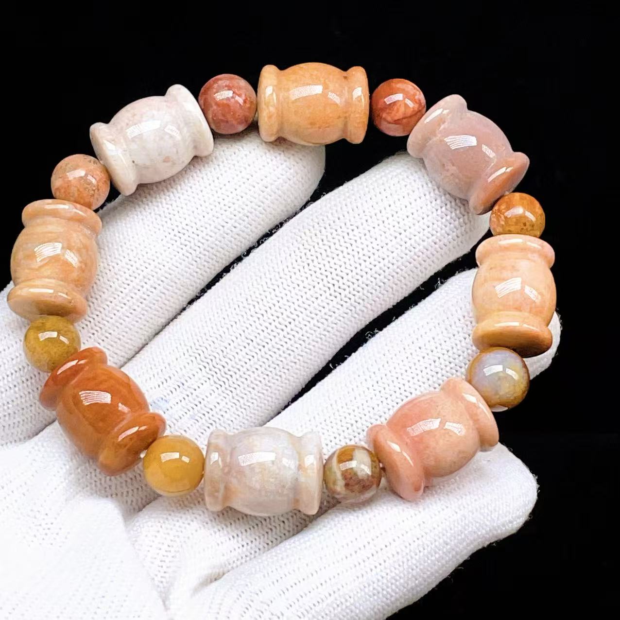 Yahoo! Yahoo!ショッピング(ヤフー ショッピング)PROME 天然石【一点物】フォシルコーラル・Fossil coral・化石珊瑚・インドネシア産・ブレスレット・ギフト用・v60436