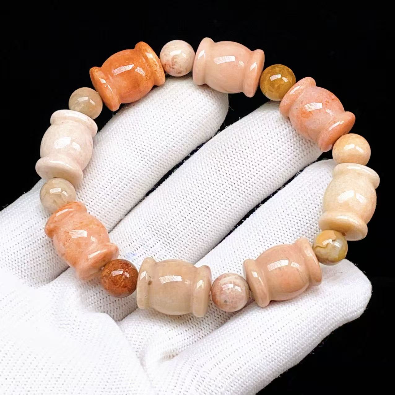 Yahoo! Yahoo!ショッピング(ヤフー ショッピング)PROME 天然石【一点物】フォシルコーラル・Fossil coral・化石珊瑚・インドネシア産・ブレスレット・ギフト用・v60437