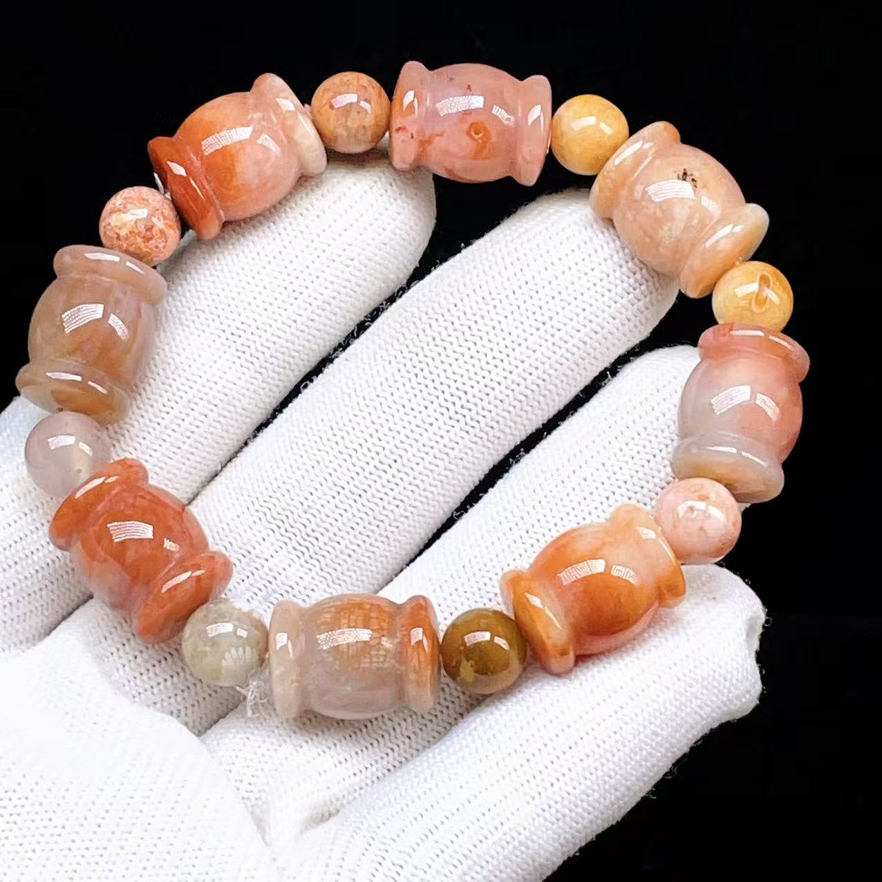 Yahoo! Yahoo!ショッピング(ヤフー ショッピング)PROME 天然石【一点物】フォシルコーラル・Fossil coral・化石珊瑚・インドネシア産・ブレスレット・ギフト用・v60438
