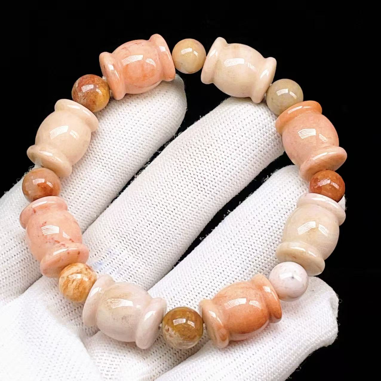 Yahoo! Yahoo!ショッピング(ヤフー ショッピング)PROME 天然石【一点物】フォシルコーラル・Fossil coral・化石珊瑚・インドネシア産・ブレスレット・ギフト用・v60439