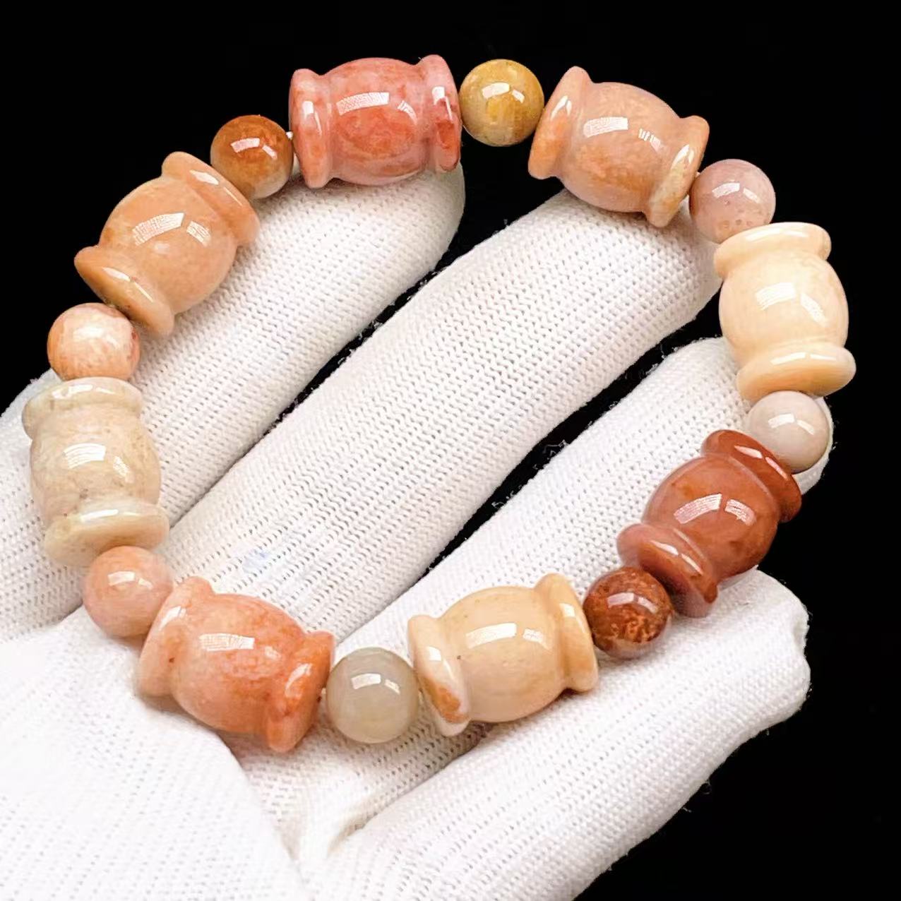 Yahoo! Yahoo!ショッピング(ヤフー ショッピング)PROME 天然石【一点物】フォシルコーラル・Fossil coral・化石珊瑚・インドネシア産・ブレスレット・ギフト用・v60442