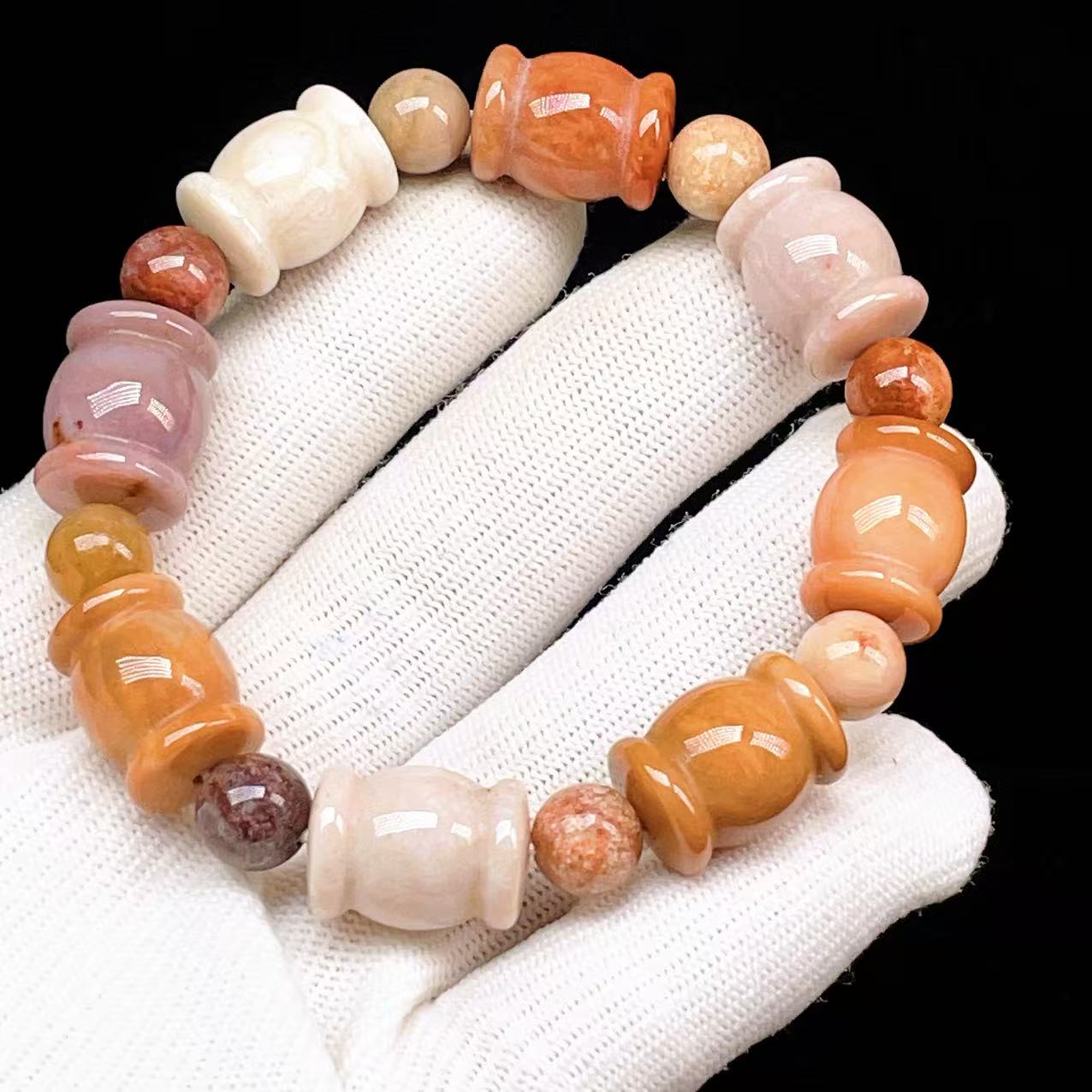 Yahoo! Yahoo!ショッピング(ヤフー ショッピング)PROME 天然石【一点物】フォシルコーラル・Fossil coral・化石珊瑚・インドネシア産・ブレスレット・ギフト用・v60445