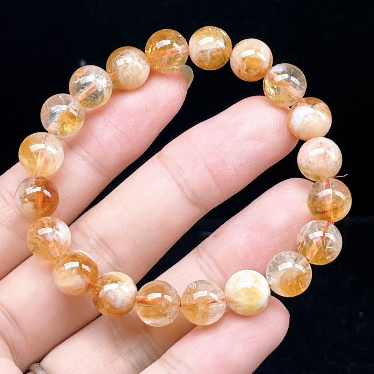 Yahoo! Yahoo!ショッピング(ヤフー ショッピング)PROME 天然石【一点物】高品質・シトリンファントムクオーツ・ブラジル産・ブレスレット・ギフト用・v60617