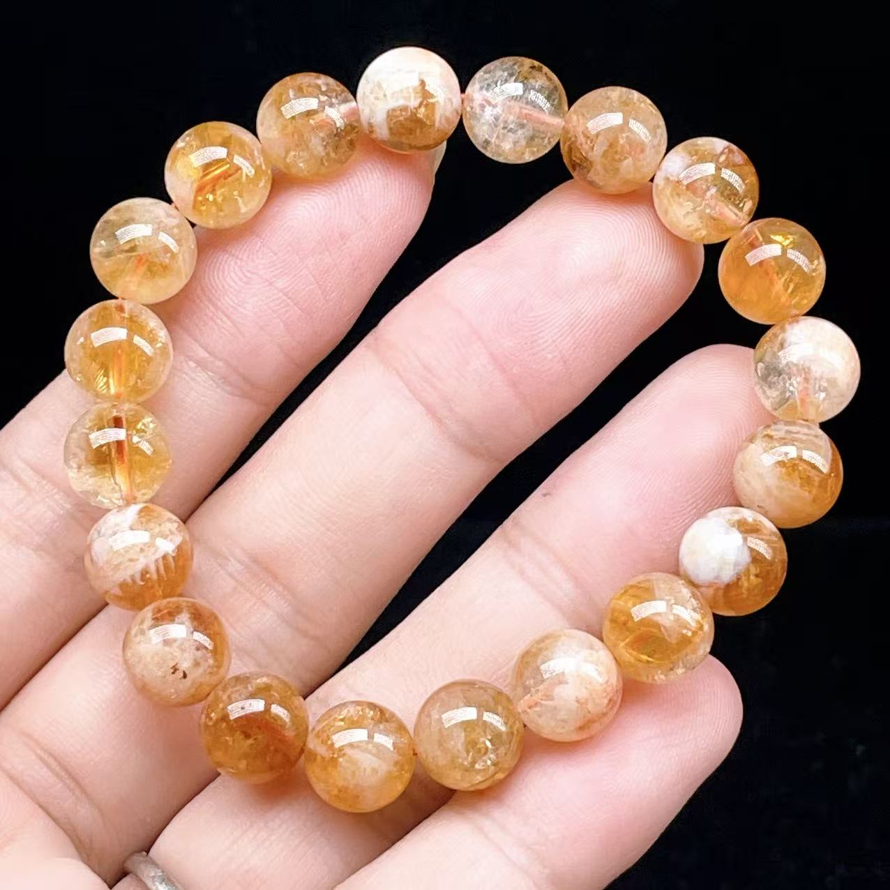 Yahoo! Yahoo!ショッピング(ヤフー ショッピング)PROME 天然石【一点物】高品質・シトリンファントムクオーツ・ブラジル産・ブレスレット・ギフト用・v60620