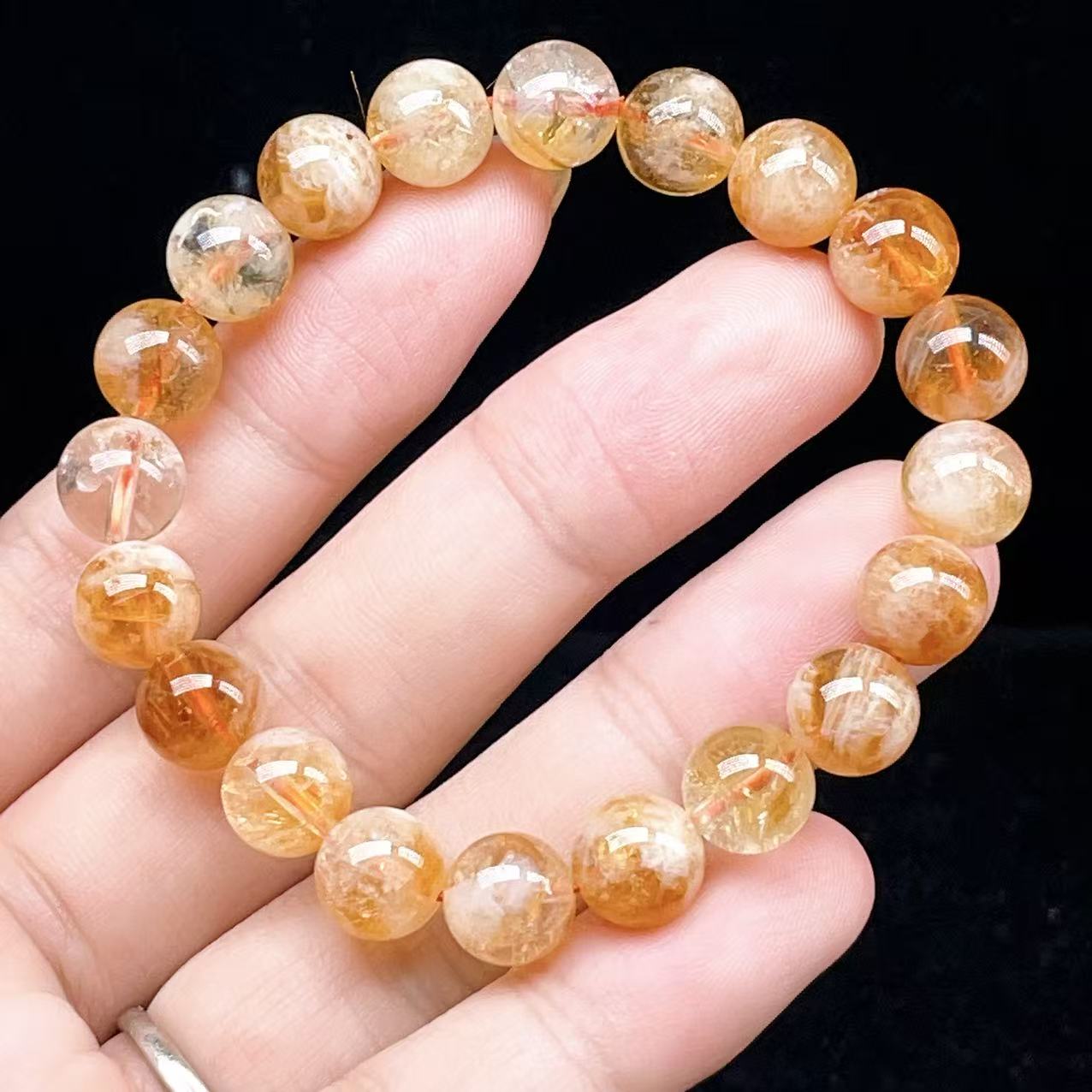 Yahoo! Yahoo!ショッピング(ヤフー ショッピング)PROME 天然石【一点物】高品質・シトリンファントムクオーツ・ブラジル産・ブレスレット・ギフト用・v60621