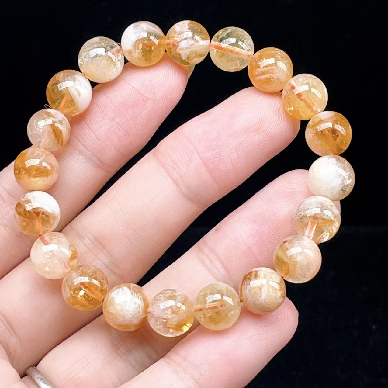 Yahoo! Yahoo!ショッピング(ヤフー ショッピング)PROME 天然石【一点物】高品質・シトリンファントムクオーツ・ブラジル産・ブレスレット・ギフト用・v60622