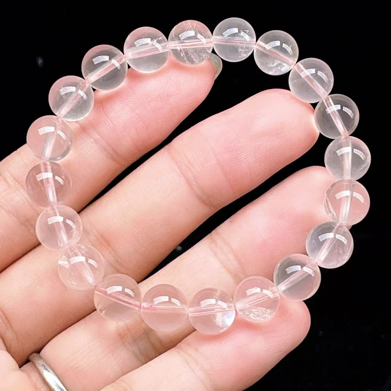 Yahoo! Yahoo!ショッピング(ヤフー ショッピング)PROME 天然石【一点物】ローズクオーツ・アイリスクォーツ・マダガスカル産・ブレスレット・ギフト用・v60639