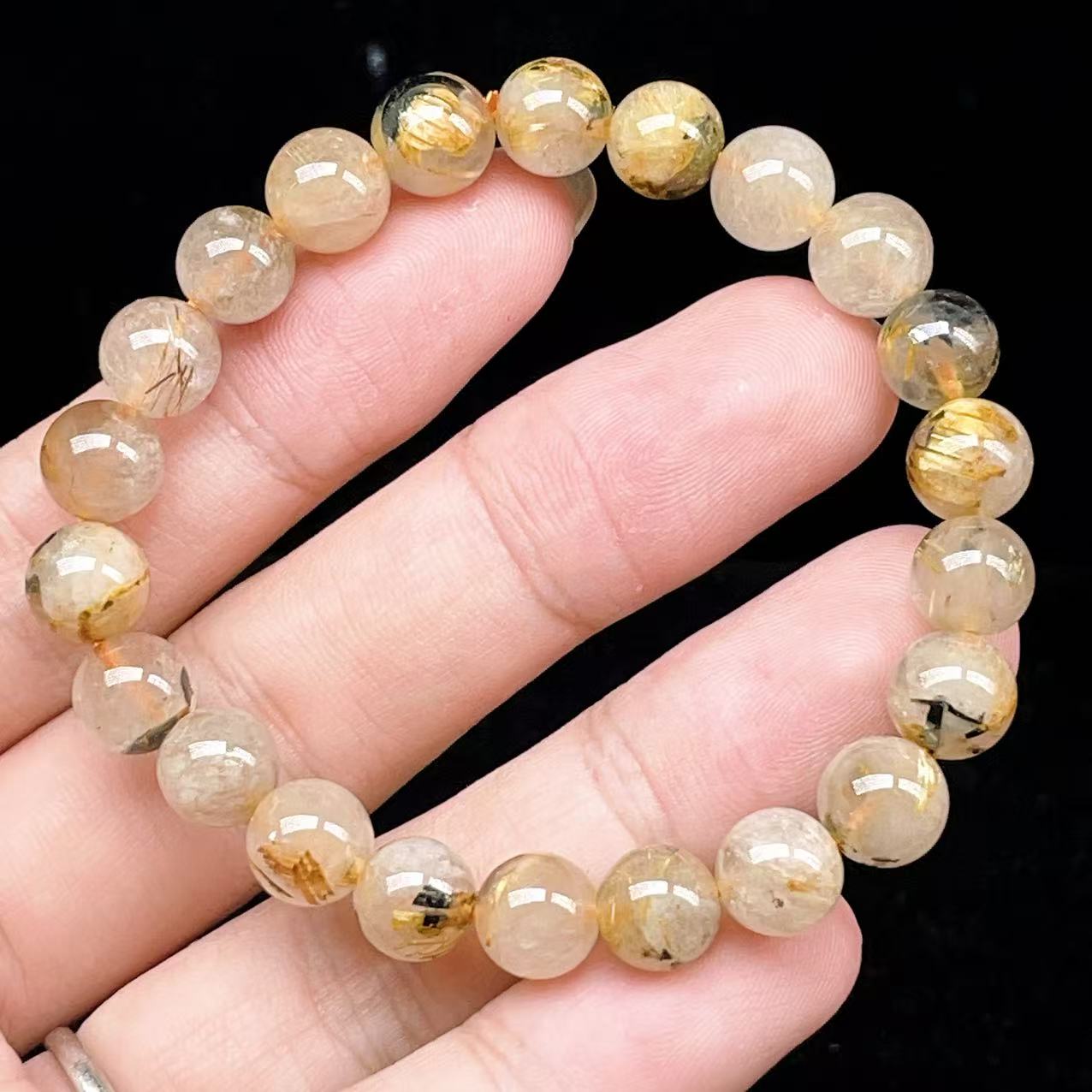 Yahoo! Yahoo!ショッピング(ヤフー ショッピング)PROME 天然石【一点物】ゴールデンルチルクォーツ・太陽放射ルチル・スタールチル・タイチンルチル・ブラジル産・ブレスレット v60721
