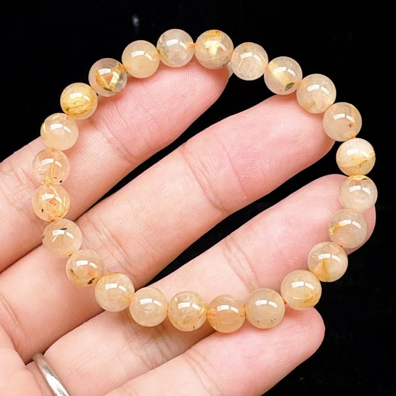 Yahoo! Yahoo!ショッピング(ヤフー ショッピング)PROME 天然石【一点物】ゴールデンルチルクォーツ・太陽放射ルチル・スタールチル・タイチンルチル・ブラジル産・ブレスレット v60722