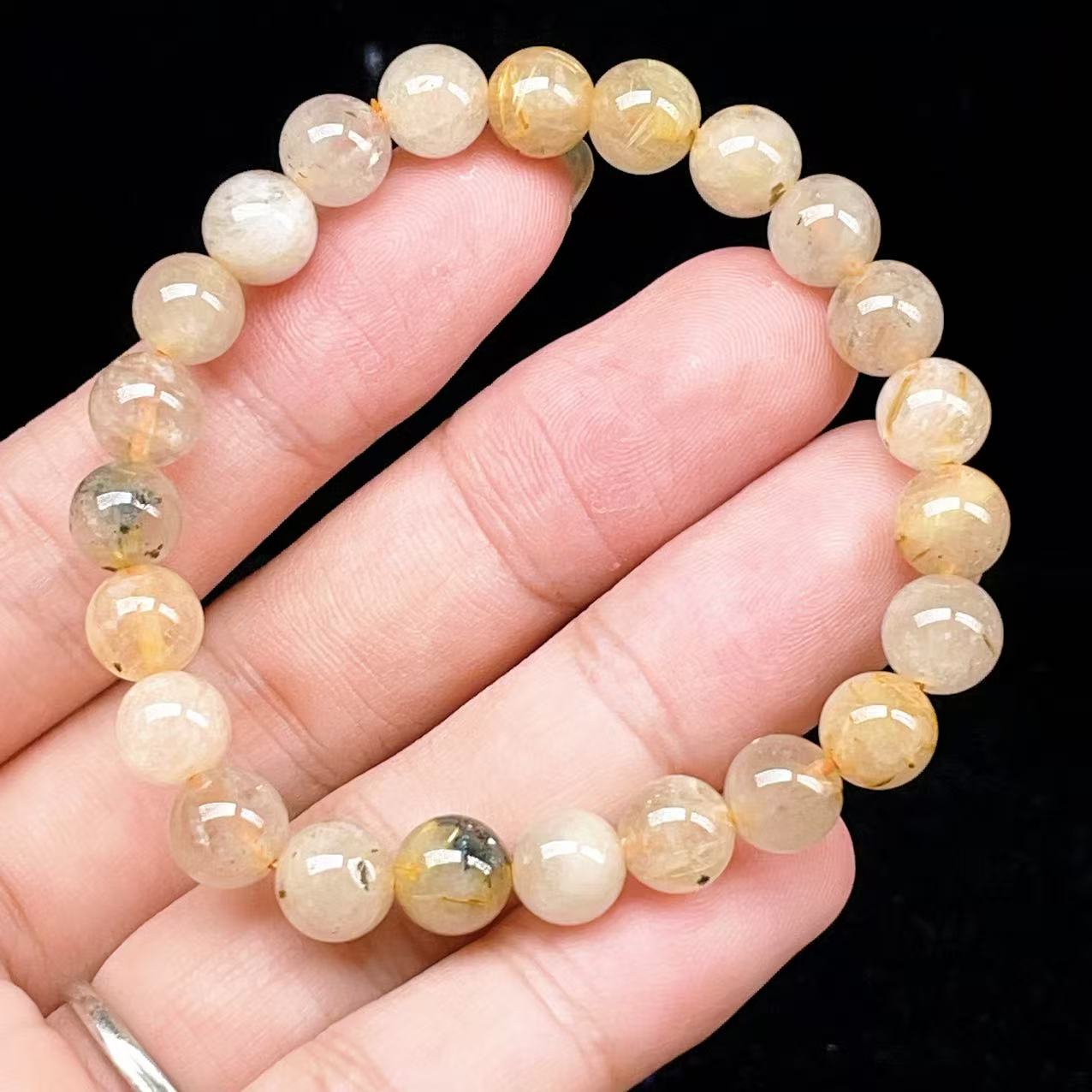 Yahoo! Yahoo!ショッピング(ヤフー ショッピング)PROME 天然石【一点物】ゴールデンルチルクォーツ・太陽放射ルチル・スタールチル・タイチンルチル・ブラジル産・ブレスレット v60724