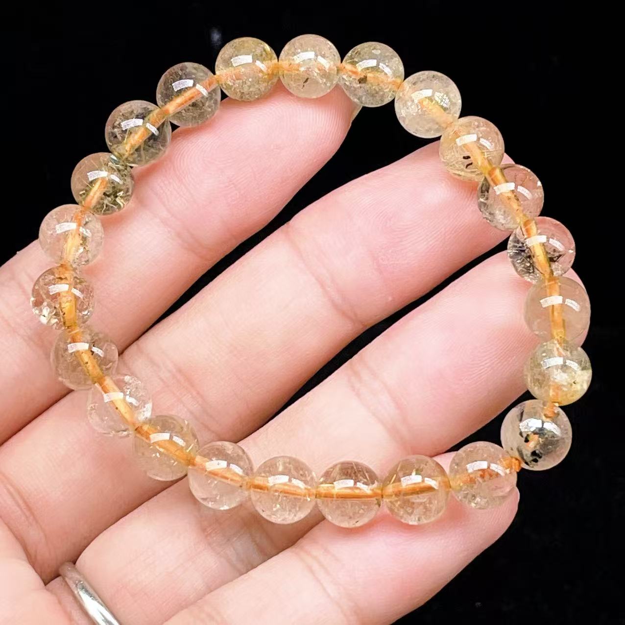 Yahoo! Yahoo!ショッピング(ヤフー ショッピング)PROME 天然石【一点物】ゴールデンルチルクォーツ・太陽放射ルチル・スタールチル・タイチンルチル・ブラジル産・ブレスレット v60733