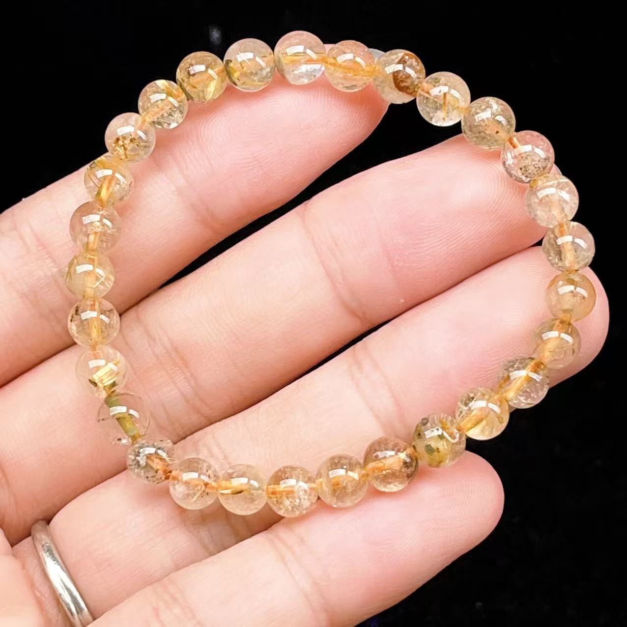 Yahoo! Yahoo!ショッピング(ヤフー ショッピング)PROME 天然石【一点物】ゴールデンルチルクォーツ・太陽放射ルチル・スタールチル・タイチンルチル・ブラジル産・ブレスレット v60735