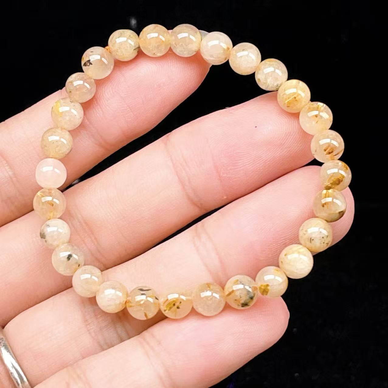 Yahoo! Yahoo!ショッピング(ヤフー ショッピング)PROME 天然石【一点物】ゴールデンルチルクォーツ・太陽放射ルチル・スタールチル・タイチンルチル・ブラジル産・ブレスレット v60738