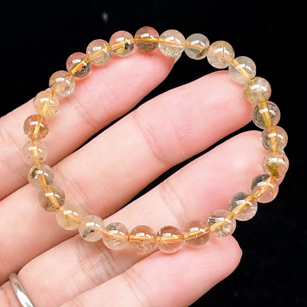 Yahoo! Yahoo!ショッピング(ヤフー ショッピング)PROME 天然石【一点物】ゴールデンルチルクォーツ・太陽放射ルチル・スタールチル・タイチンルチル・ブラジル産・ブレスレット v60749