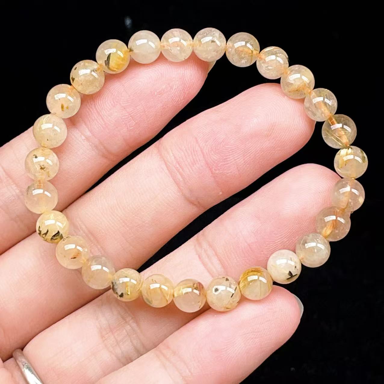 Yahoo! Yahoo!ショッピング(ヤフー ショッピング)PROME 天然石【一点物】ゴールデンルチルクォーツ・太陽放射ルチル・スタールチル・タイチンルチル・ブラジル産・ブレスレット v60753