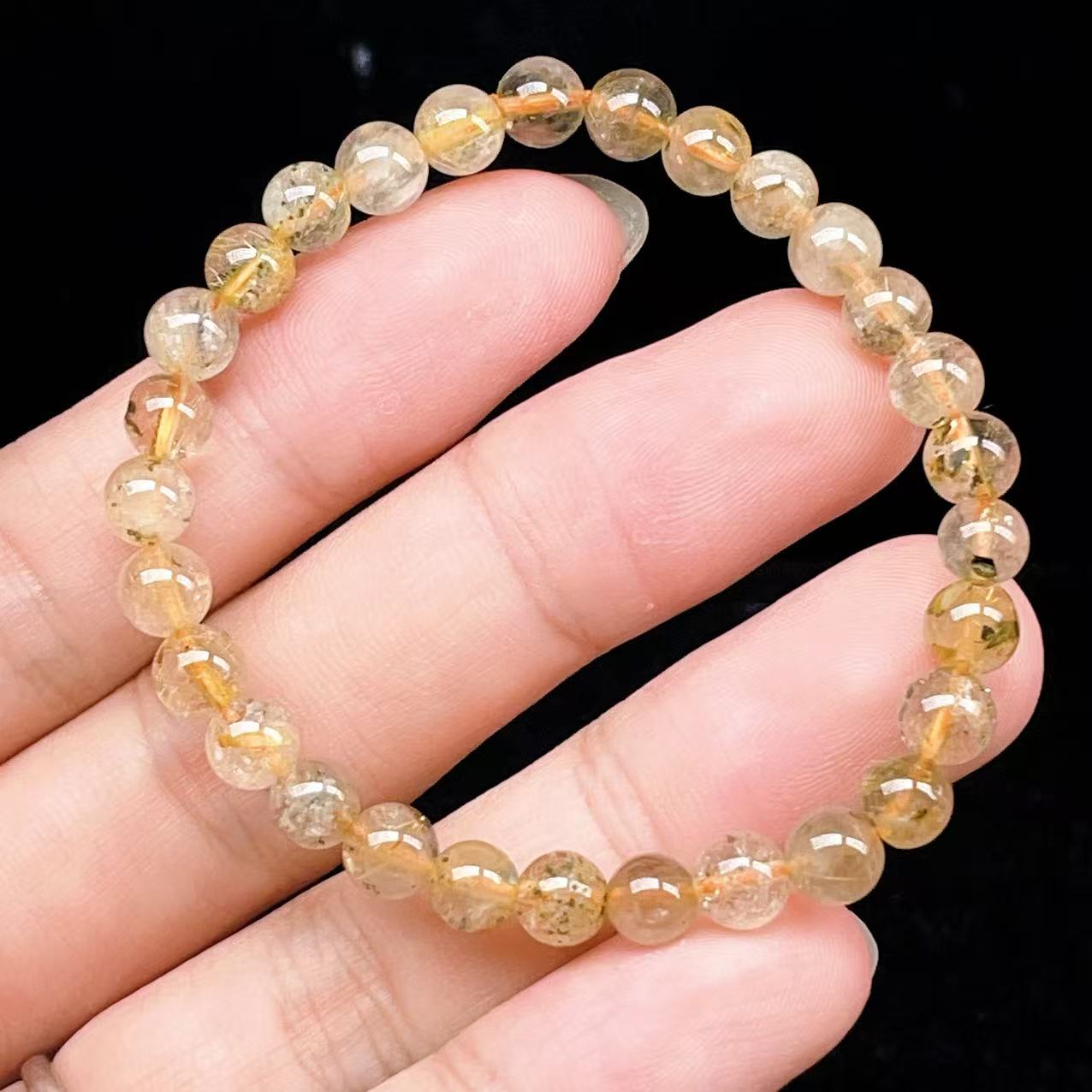 Yahoo! Yahoo!ショッピング(ヤフー ショッピング)PROME 天然石【一点物】ゴールデンルチルクォーツ・太陽放射ルチル・スタールチル・タイチンルチル・ブラジル産・ブレスレット v60754