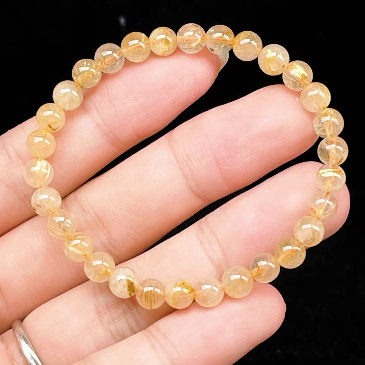 Yahoo! Yahoo!ショッピング(ヤフー ショッピング)PROME 天然石【一点物】ゴールデンルチルクォーツ・太陽放射ルチル・スタールチル・タイチンルチル・ブラジル産・ブレスレット v60755