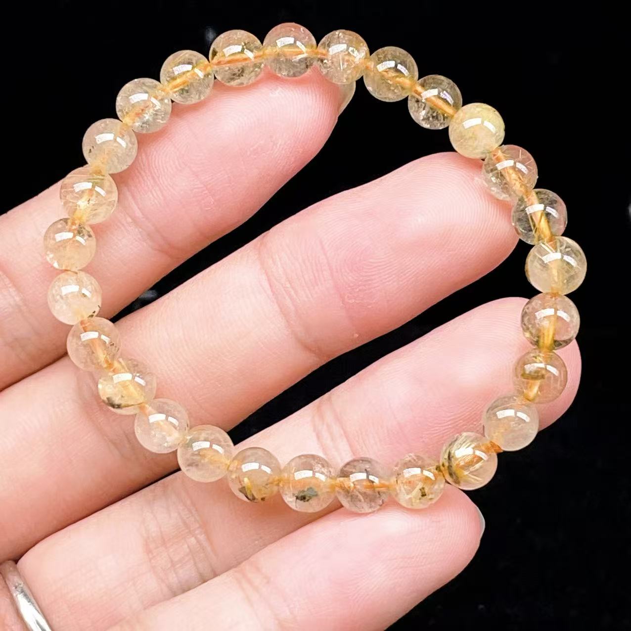 Yahoo! Yahoo!ショッピング(ヤフー ショッピング)PROME 天然石【一点物】ゴールデンルチルクォーツ・太陽放射ルチル・スタールチル・タイチンルチル・ブラジル産・ブレスレット v60759