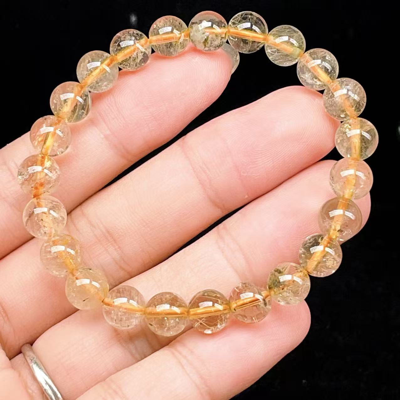 Yahoo! Yahoo!ショッピング(ヤフー ショッピング)PROME 天然石【一点物】ゴールデンルチルクォーツ・太陽放射ルチル・スタールチル・タイチンルチル・ブラジル産・ブレスレット v60770