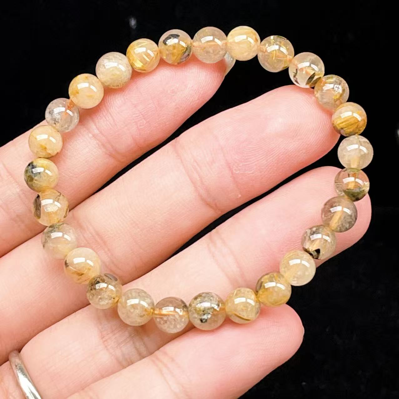 Yahoo! Yahoo!ショッピング(ヤフー ショッピング)PROME 天然石【一点物】ゴールデンルチルクォーツ・太陽放射ルチル・スタールチル・タイチンルチル・ブラジル産・ブレスレット v60771