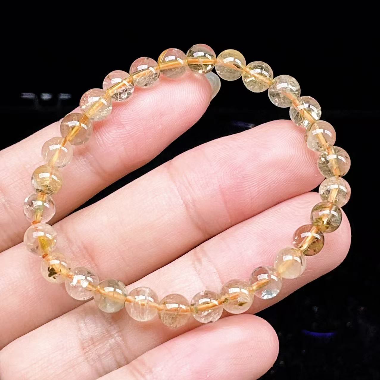 Yahoo! Yahoo!ショッピング(ヤフー ショッピング)PROME 天然石【一点物】ゴールデンルチルクォーツ・太陽放射ルチル・スタールチル・タイチンルチル・ブラジル産・ブレスレット v60774