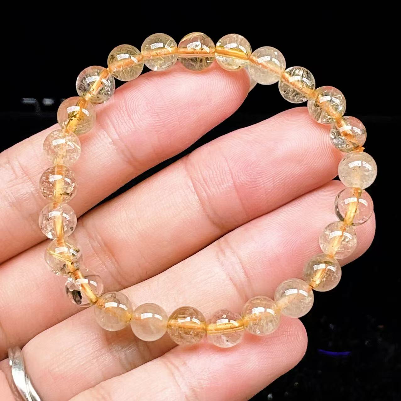 Yahoo! Yahoo!ショッピング(ヤフー ショッピング)PROME 天然石【一点物】ゴールデンルチルクォーツ・太陽放射ルチル・スタールチル・タイチンルチル・ブラジル産・ブレスレット v60777