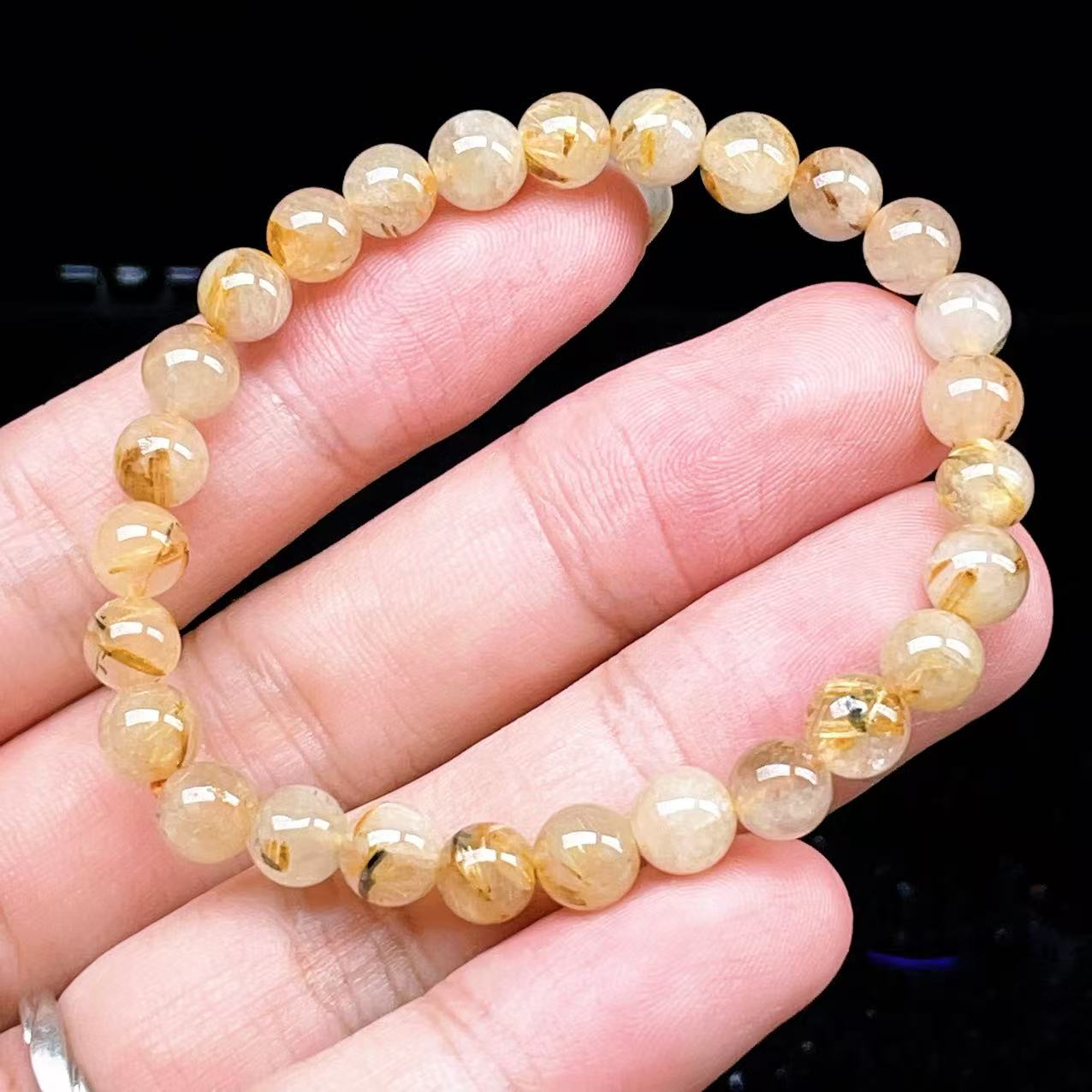 Yahoo! Yahoo!ショッピング(ヤフー ショッピング)PROME 天然石【一点物】ゴールデンルチルクォーツ・太陽放射ルチル・スタールチル・タイチンルチル・ブラジル産・ブレスレット v60782