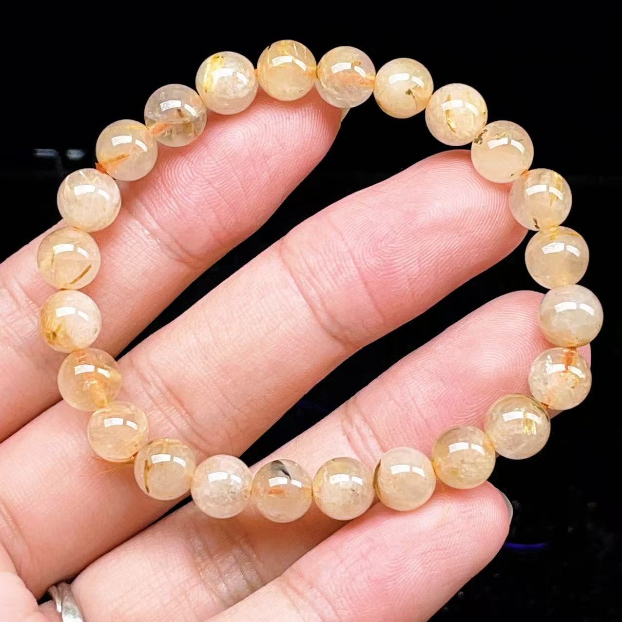 Yahoo! Yahoo!ショッピング(ヤフー ショッピング)PROME 天然石【一点物】ゴールデンルチルクォーツ・太陽放射ルチル・スタールチル・タイチンルチル・ブラジル産・ブレスレット v60784