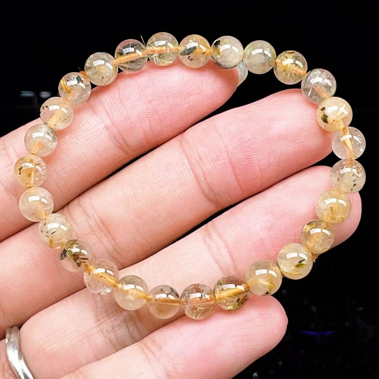Yahoo! Yahoo!ショッピング(ヤフー ショッピング)PROME 天然石【一点物】ゴールデンルチルクォーツ・太陽放射ルチル・スタールチル・タイチンルチル・ブラジル産・ブレスレット v60789