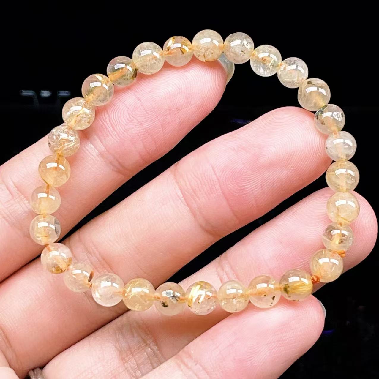 Yahoo! Yahoo!ショッピング(ヤフー ショッピング)PROME 天然石【一点物】ゴールデンルチルクォーツ・太陽放射ルチル・スタールチル・タイチンルチル・ブラジル産・ブレスレット v60792