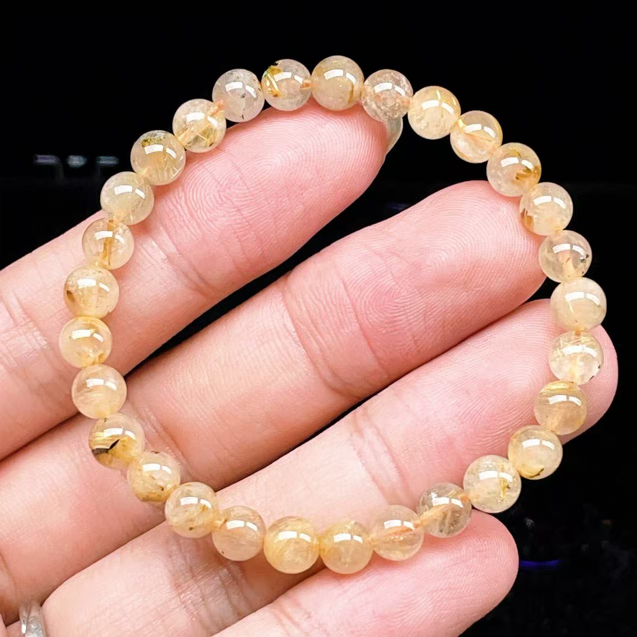 Yahoo! Yahoo!ショッピング(ヤフー ショッピング)PROME 天然石【一点物】ゴールデンルチルクォーツ・太陽放射ルチル・スタールチル・タイチンルチル・ブラジル産・ブレスレット v60793