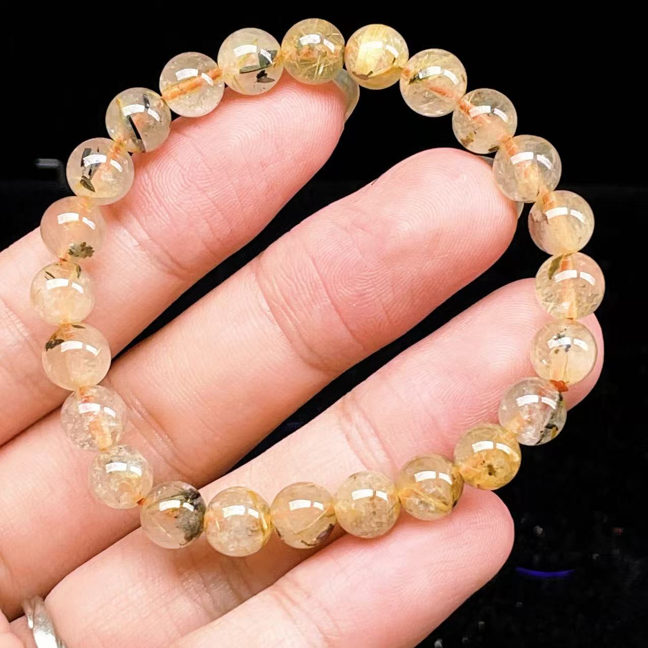 Yahoo! Yahoo!ショッピング(ヤフー ショッピング)PROME 天然石【一点物】ゴールデンルチルクォーツ・太陽放射ルチル・スタールチル・タイチンルチル・ブラジル産・ブレスレット v60798