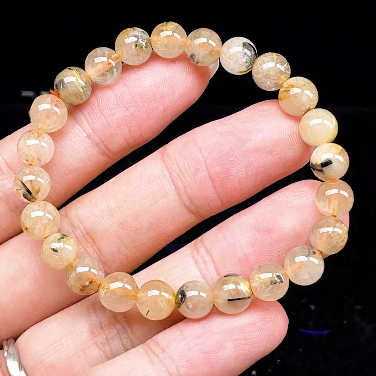 Yahoo! Yahoo!ショッピング(ヤフー ショッピング)PROME 天然石【一点物】ゴールデンルチルクォーツ・太陽放射ルチル・スタールチル・タイチンルチル・ブラジル産・ブレスレット v60801