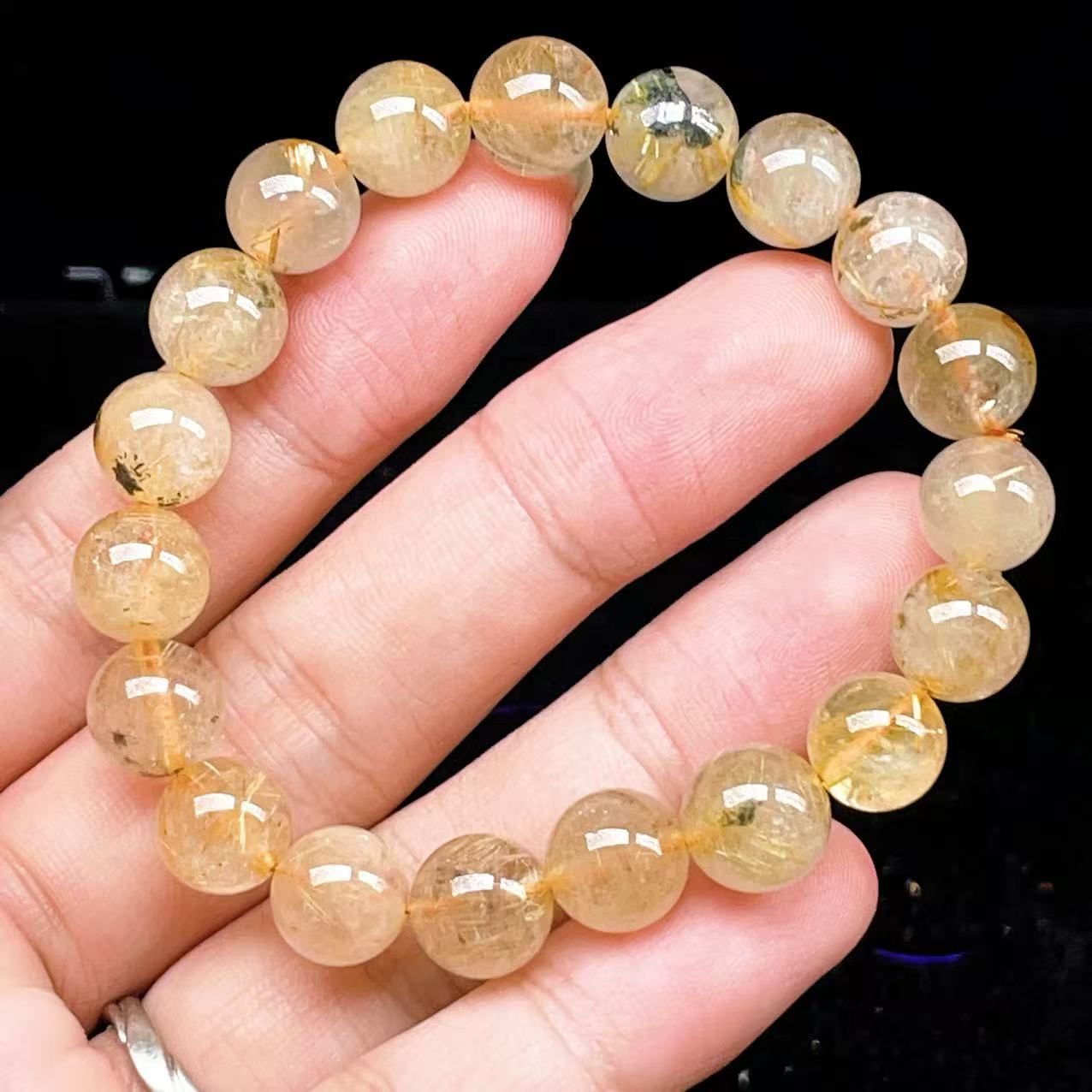 Yahoo! Yahoo!ショッピング(ヤフー ショッピング)PROME 天然石【一点物】ゴールデンルチルクォーツ・太陽放射ルチル・スタールチル・タイチンルチル・ブラジル産・ブレスレット v60803