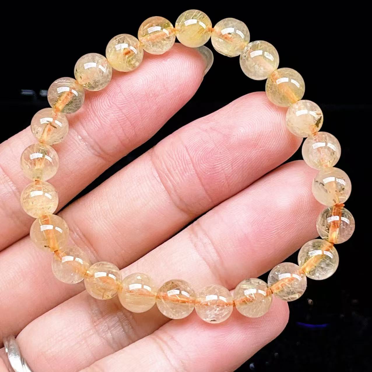 Yahoo! Yahoo!ショッピング(ヤフー ショッピング)PROME 天然石【一点物】ゴールデンルチルクォーツ・太陽放射ルチル・スタールチル・タイチンルチル・ブラジル産・ブレスレット v60804
