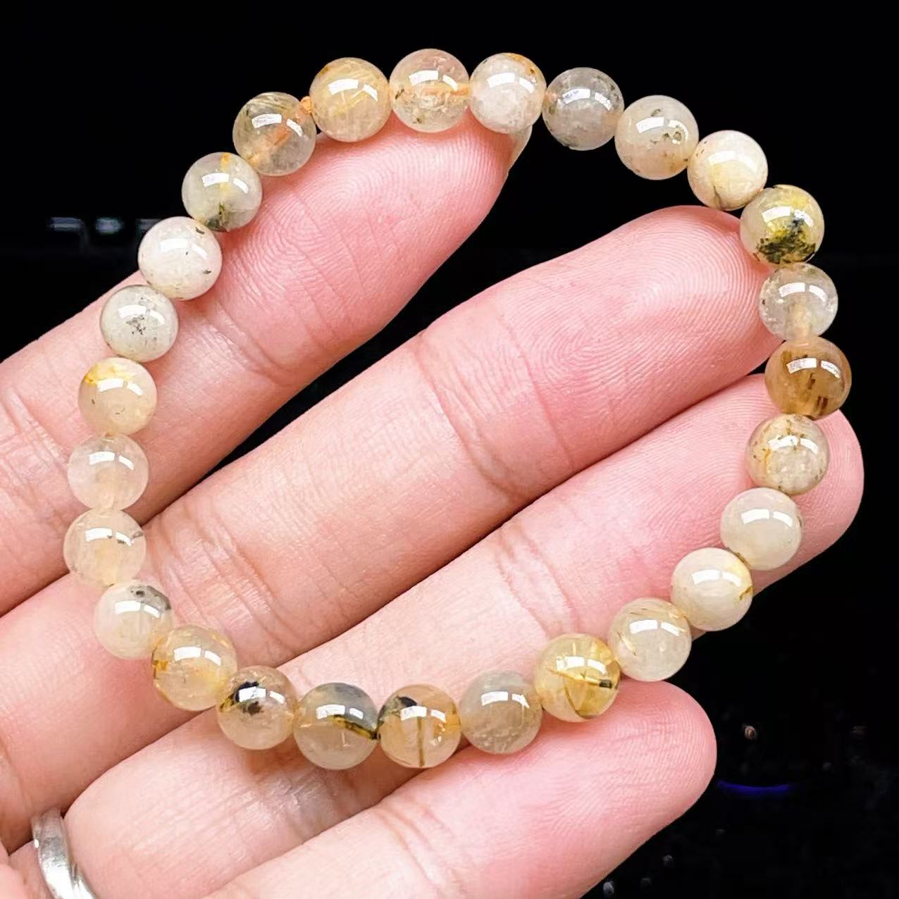 Yahoo! Yahoo!ショッピング(ヤフー ショッピング)PROME 天然石【一点物】ゴールデンルチルクォーツ・太陽放射ルチル・スタールチル・タイチンルチル・ブラジル産・ブレスレット v60805