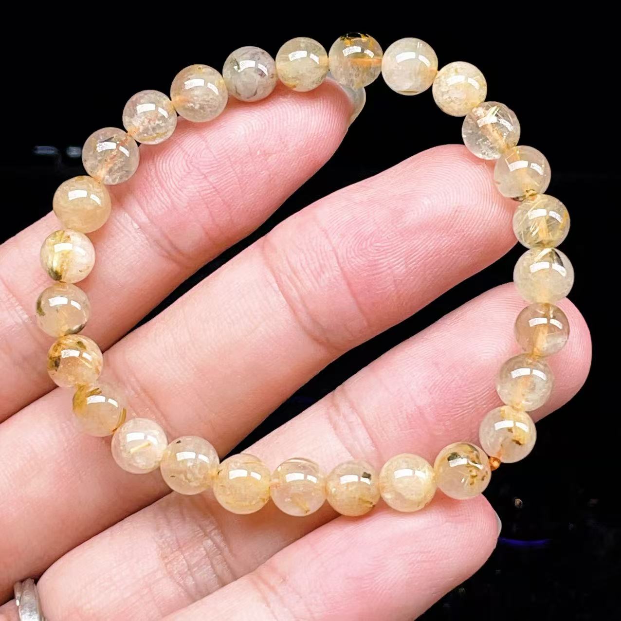 Yahoo! Yahoo!ショッピング(ヤフー ショッピング)PROME 天然石【一点物】ゴールデンルチルクォーツ・太陽放射ルチル・スタールチル・タイチンルチル・ブラジル産・ブレスレット v60807